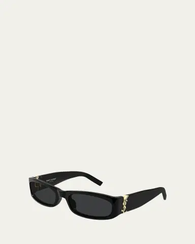 Saint Laurent YSL 55mm Acetate Rectangular Sunglasses | Thumbnail 2 Saint Laurent YSL 55mm Acetate Rectangular Sunglasses | Thumbnail 2