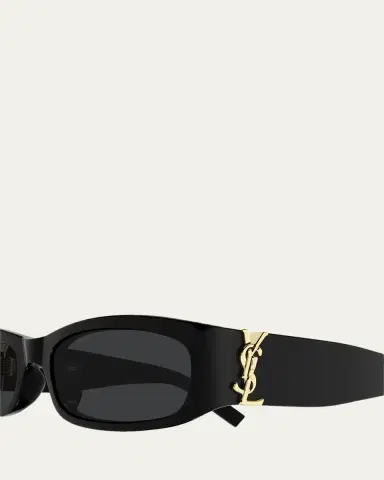 Saint Laurent YSL 55mm Acetate Rectangular Sunglasses | Thumbnail 3 Saint Laurent YSL 55mm Acetate Rectangular Sunglasses | Thumbnail 3