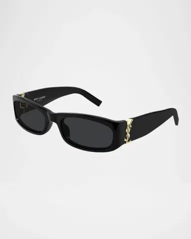 Saint Laurent YSL 55mm Acetate Rectangular Sunglasses | Thumbnail 4 Saint Laurent YSL 55mm Acetate Rectangular Sunglasses | Thumbnail 4