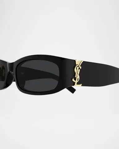 Saint Laurent YSL 55mm Acetate Rectangular Sunglasses | Thumbnail 5 Saint Laurent YSL 55mm Acetate Rectangular Sunglasses | Thumbnail 5
