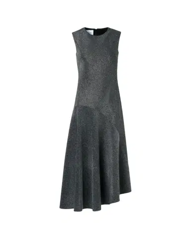 Akris punto Metallic Jersey Asymmetric Midi Dress | Thumbnail 1 Akris punto Metallic Jersey Asymmetric Midi Dress | Thumbnail 1