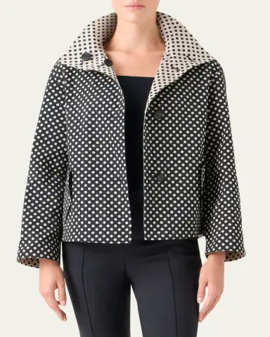 Akris punto Polka-Dot Single-Breasted Jacket | Thumbnail 4