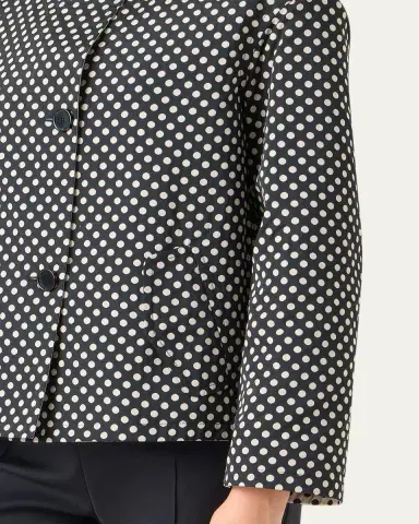 Akris punto Polka-Dot Single-Breasted Jacket | Thumbnail 5