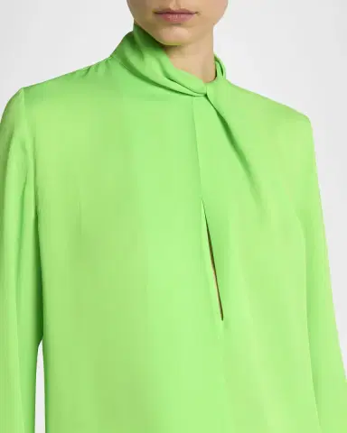TOM FORD Twisted-Neck Silk Long-Sleeve Shirt | Thumbnail 13