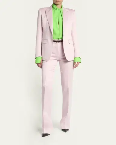 TOM FORD Twisted-Neck Silk Long-Sleeve Shirt | Thumbnail 6