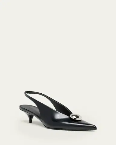 Proenza Schouler Dome Slash Leather Slingback Pumps | Thumbnail 2 Proenza Schouler Dome Slash Leather Slingback Pumps | Thumbnail 2