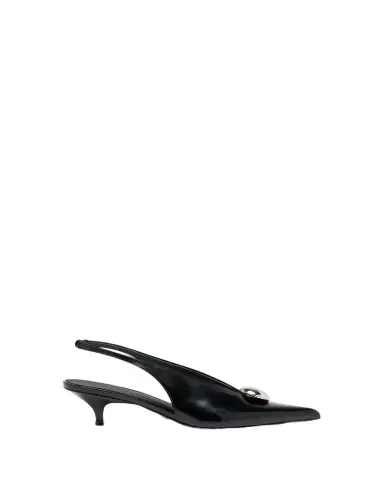 Proenza Schouler Dome Slash Leather Slingback Pumps | Thumbnail 1 Proenza Schouler Dome Slash Leather Slingback Pumps | Thumbnail 1