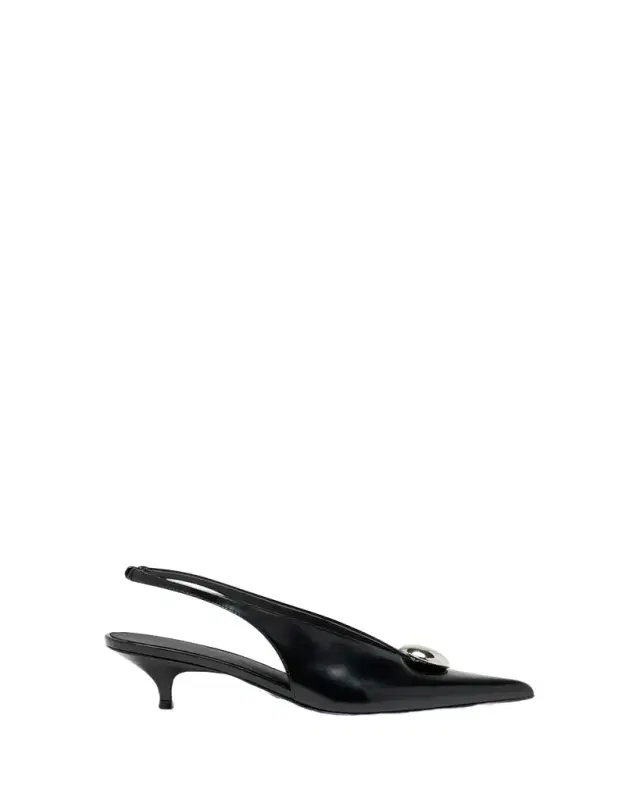 Proenza Schouler Dome Slash Leather Slingback Pumps