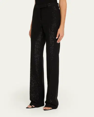 Tom Ford Sequined Crepe Straight-Leg Pants | Thumbnail 4 Tom Ford Sequined Crepe Straight-Leg Pants | Thumbnail 4