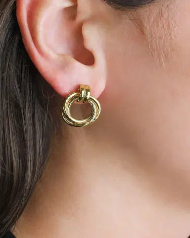 Anabel Aram Jewelry Neptune Triple Ring Earrings | Thumbnail 2