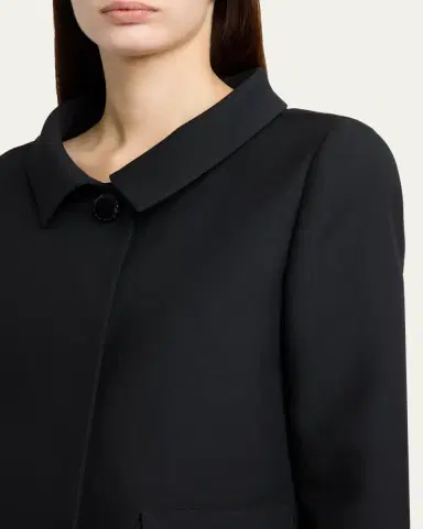Valentino Garavani V-Logo Wool-Silk Single-Breasted Jacket | Thumbnail 5