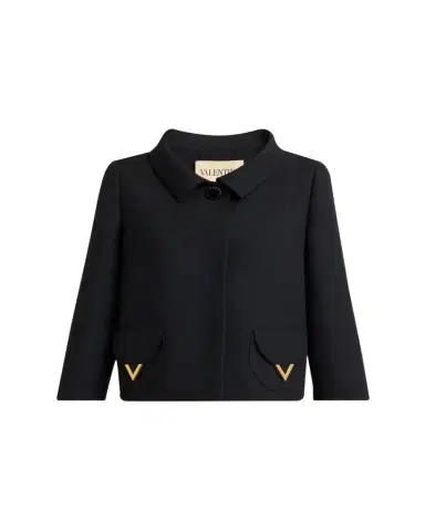 Valentino Garavani V-Logo Wool-Silk Single-Breasted Jacket | Thumbnail 1