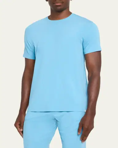 Derek Rose Men's Basel Micro Modal Stretch Crewneck T-Shirt | Thumbnail 4 Derek Rose Men's Basel Micro Modal Stretch Crewneck T-Shirt | Thumbnail 4
