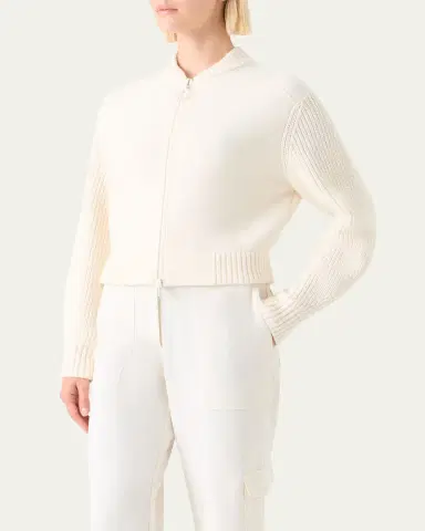 Akris punto Knit Bomber Jacket | Thumbnail 4 Akris punto Knit Bomber Jacket | Thumbnail 4