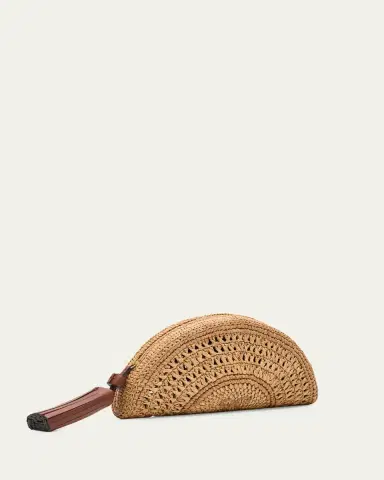 Anya Hindmarch Half Moon Raffia Bow Clutch Bag | Thumbnail 3 Anya Hindmarch Half Moon Raffia Bow Clutch Bag | Thumbnail 3
