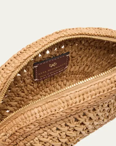 Anya Hindmarch Half Moon Raffia Bow Clutch Bag | Thumbnail 4 Anya Hindmarch Half Moon Raffia Bow Clutch Bag | Thumbnail 4