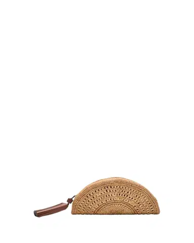 Anya Hindmarch Half Moon Raffia Bow Clutch Bag | Thumbnail 1 Anya Hindmarch Half Moon Raffia Bow Clutch Bag | Thumbnail 1