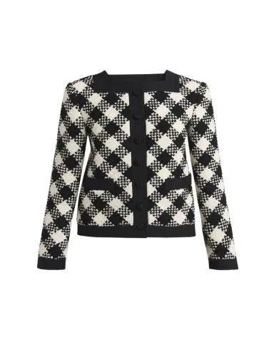 Valentino Garavani Buffalo Check Tweed Single-Breasted Jacket | Thumbnail 1 Valentino Garavani Buffalo Check Tweed Single-Breasted Jacket | Thumbnail 1
