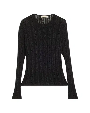 Ulla Johnson Ardith Long-Sleeve Lace Knit Top | Thumbnail 1