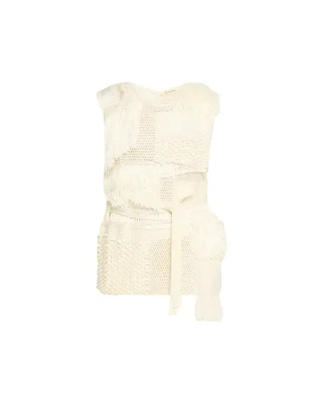 Heirlome Laia Patchwork Mixed-Knit Sleeveless Top With Belt