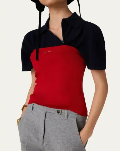 Miu Miu Ribbed Bandeau Top | Thumbnail 4