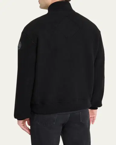 Canada Goose Men's Hudson Fleece Snap-Front Bomber Jacket | Thumbnail 3 Canada Goose Men's Hudson Fleece Snap-Front Bomber Jacket | Thumbnail 3
