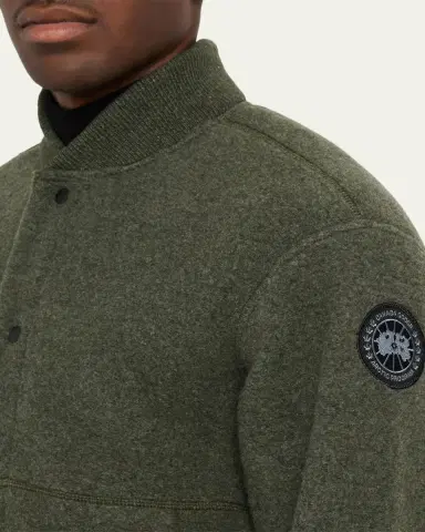 Canada Goose Men's Hudson Fleece Snap-Front Bomber Jacket | Thumbnail 9 Canada Goose Men's Hudson Fleece Snap-Front Bomber Jacket | Thumbnail 9