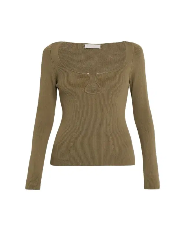 Ramy Brook Lylia Ribbed Wavy U-Ring Top