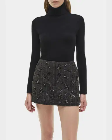 SIMKHAI Blaire Sequined Mini Skirt | Thumbnail 4 SIMKHAI Blaire Sequined Mini Skirt | Thumbnail 4