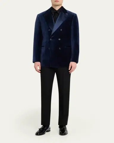 Brunello Cucinelli Men's Velvet Tuxedo Jacket | Thumbnail 2