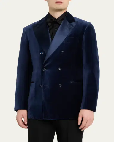 Brunello Cucinelli Men's Velvet Tuxedo Jacket | Thumbnail 4