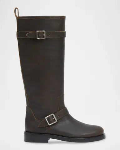 SIMKHAI Noah Leather Moto Boots | Thumbnail 2 SIMKHAI Noah Leather Moto Boots | Thumbnail 2