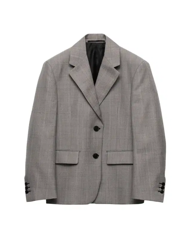 Grisaglia Check Single-Breasted Blazer Jacket