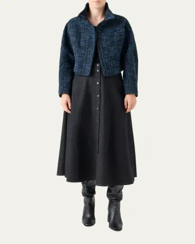 Akris punto Raw Denim Tweed Zip Jacket | Thumbnail 2