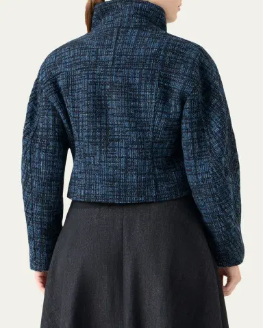 Akris punto Raw Denim Tweed Zip Jacket | Thumbnail 3