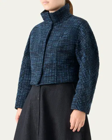 Akris punto Raw Denim Tweed Zip Jacket | Thumbnail 4