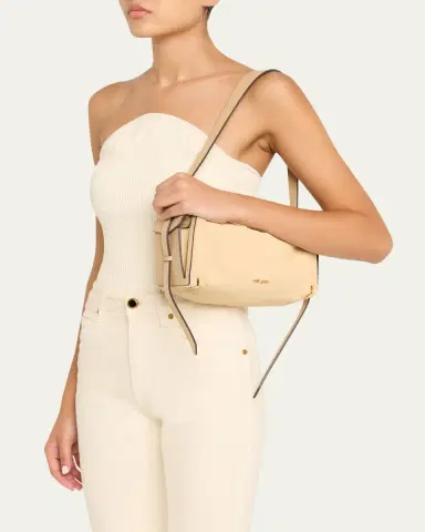 Cult Gaia Natasha Zip Suede & Leather Shoulder Bag | Thumbnail 2 Cult Gaia Natasha Zip Suede & Leather Shoulder Bag | Thumbnail 2