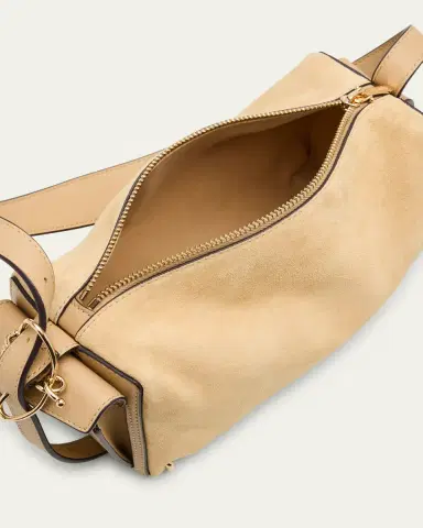Cult Gaia Natasha Zip Suede & Leather Shoulder Bag | Thumbnail 4 Cult Gaia Natasha Zip Suede & Leather Shoulder Bag | Thumbnail 4