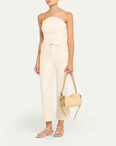 Cult Gaia Natasha Zip Suede & Leather Shoulder Bag | Thumbnail 5 Cult Gaia Natasha Zip Suede & Leather Shoulder Bag | Thumbnail 5