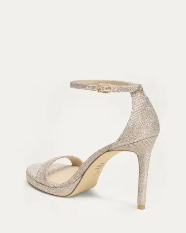 Stuart Weitzman Nudist Metallic Ankle-Strap Platform Sandals | Thumbnail 4 Stuart Weitzman Nudist Metallic Ankle-Strap Platform Sandals | Thumbnail 4