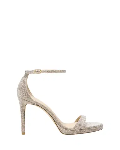 Stuart Weitzman Nudist Metallic Ankle-Strap Platform Sandals | Thumbnail 1 Stuart Weitzman Nudist Metallic Ankle-Strap Platform Sandals | Thumbnail 1