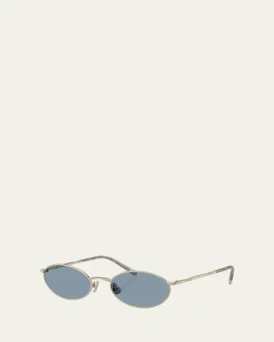Brunello Cucinelli BC2006ST Oval Titanium Sunglasses | Thumbnail 5 Brunello Cucinelli BC2006ST Oval Titanium Sunglasses | Thumbnail 5