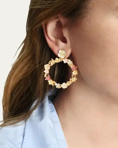 Anabel Aram Jewelry Wildflowers Gathered Hoop Earrings | Thumbnail 2