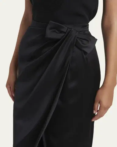 Valentino Garavani Draped Silk Bow Midi Tulip Skirt | Thumbnail 5 Valentino Garavani Draped Silk Bow Midi Tulip Skirt | Thumbnail 5