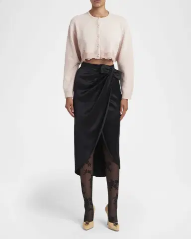 Valentino Garavani Draped Silk Bow Midi Tulip Skirt | Thumbnail 6 Valentino Garavani Draped Silk Bow Midi Tulip Skirt | Thumbnail 6