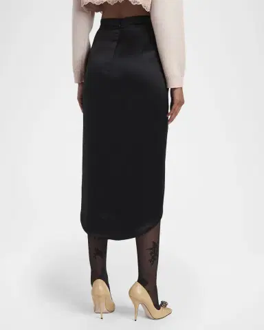 Valentino Garavani Draped Silk Bow Midi Tulip Skirt | Thumbnail 7 Valentino Garavani Draped Silk Bow Midi Tulip Skirt | Thumbnail 7