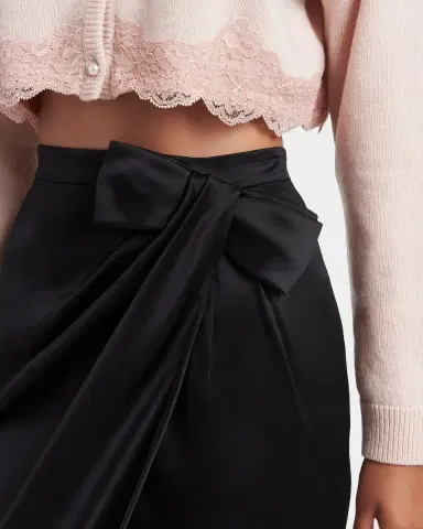 Valentino Garavani Draped Silk Bow Midi Tulip Skirt | Thumbnail 9 Valentino Garavani Draped Silk Bow Midi Tulip Skirt | Thumbnail 9