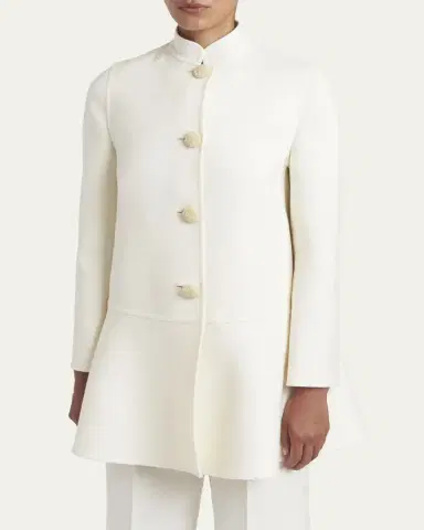 Valentino Garavani Embellished-Button Cashmere Single-Breasted Coat | Thumbnail 4