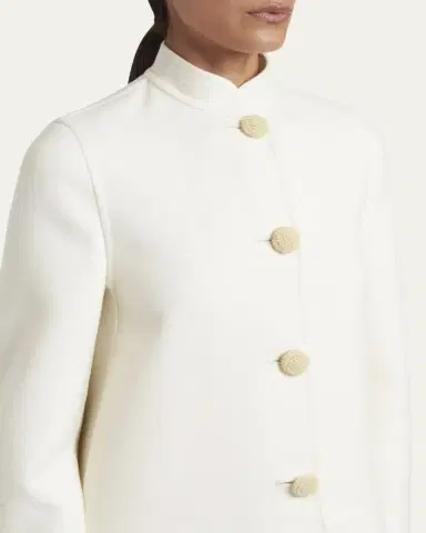 Valentino Garavani Embellished-Button Cashmere Single-Breasted Coat | Thumbnail 5