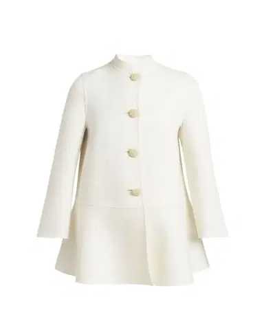 Valentino Garavani Embellished-Button Cashmere Single-Breasted Coat | Thumbnail 1